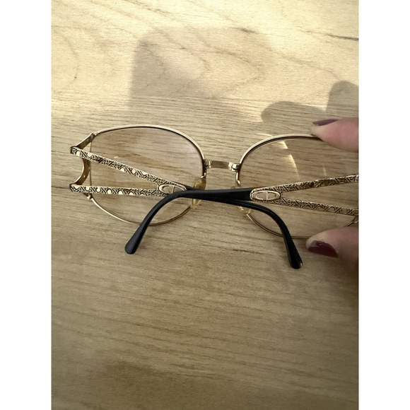 Vintage CHRISTIAN DIOR Sunglasses Rare Lunette de Soleil Oversize 70s Black Gold